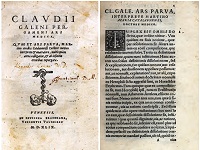 Galeni, Clavdii (AD 129 – c.216); Akakia, Martin (1497 – 1551), interpreted and emended; Clavdii Galeni Per Gameni Ars Medica, Qvae et Ars Parva